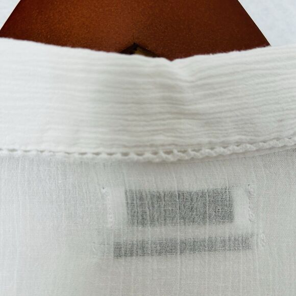 Urban Outfitters Button Up Blouse Women Medium White Cotton Feminine Comfy Boho - Picture 13 of 15